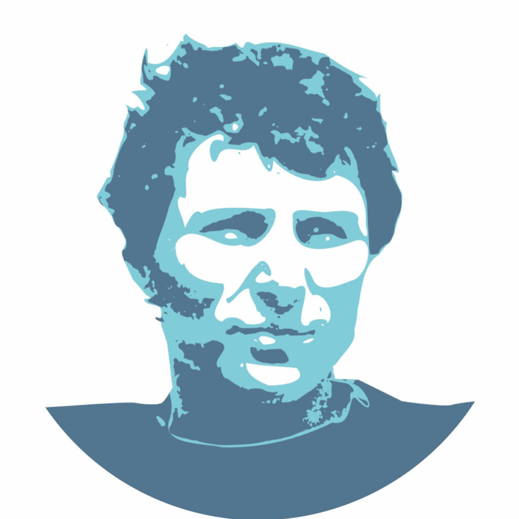 Portrait André Malherbe vector illustration